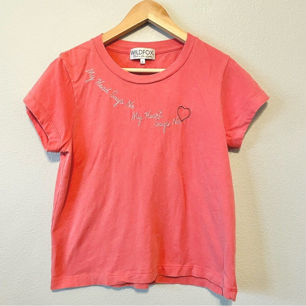 Wildfox My Head Says No, My Heart Says No Tee View 2